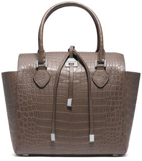 michael kors collection crocodile miranda tote